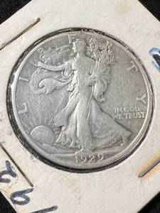lot 34 image: 1929-D US WALKING LIBERTY HALF DOLLAR