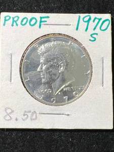 lot 52 image: 1970-S US PROOF KENNEDY HALF DOLLAR