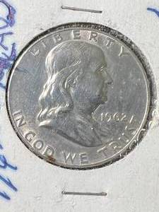 lot 59 image: 1962-D US FRANKLIN HALF DOLLAR