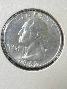 lot 65 image: 1962 US WASHINGTON QUARTER BU