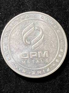 lot 73 image: 1 TROY OZ .999 FINE SILVER OPM METALS ROUND