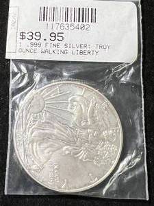 lot 74 image: 2014 AMERICAN SILVER EAGLE 1 TROY OZ .999 FINE SILVER
