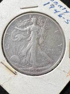 lot 76 image: 1946-S US WALKING LIBERTY HALF DOLLAR