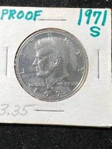lot 77 image: 1971-S US PROOF KENNEDY HALF DOLLAR