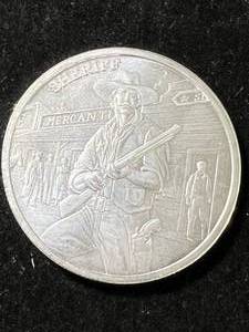 lot 78 image: 1 TROY OZ .999 FINE SILVER SHERIFF ROUND