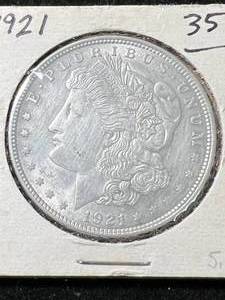 lot 79 image: 1921 US MORGAN SILVER DOLLAR UNC