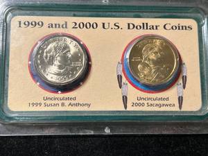 lot 92 image: 1999 AND 2000 US DOLLAR COINS