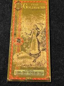 lot 96 image: $10 UTAH GOLDBACK 1100TH TROY OZ 24K GOLD