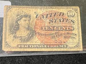 lot 97 image: 1863 US 10 CENT FRACTIONAL CURRENCY