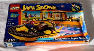 lot 21 image: LEGO Aqua Res-Q Super Station 4610 Jack Stone 89 Piece Set - NewSealed, worn box