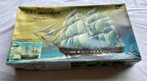 lot 48 image: U.S.S Constitution Old Ironsides Model Ship Kit by Revell