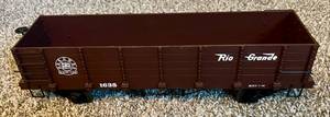 lot 122 image: Bachmann Big Hauler G Scale Rio Grande 1638 Gondola Train Car Scenic Line Vintage Model Train