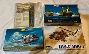 lot 144 image: Lot of 4 Vintage Helicopter Model Kits