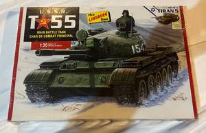 lot 150 image: USSR T55 Battle Tank Model Kit - Vintage
