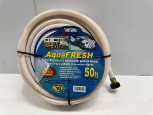 lot 83 image: Valterra AquaFresh High Pressure Drinking Water Hose - 58 x 50, White