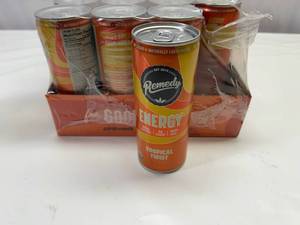 24x8.5oz Remedy Organic Kombucha Energy Drink-Tropical Fruit
