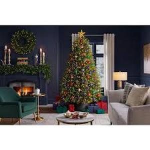 lot 10 image: Home Decorators Collection 7.5 ft. Pre-Lit LED Eastcastle Balsam Fir Artificial Christmas Tree T31     Customer Returns See Pictures