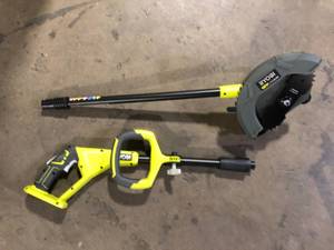 lot 27 image: RYOBI ONE 18V 9 in. Cordless Battery Edger (Tool Only)  Customer Returns See Pictures