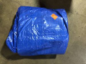 lot 44 image: Everbilt 30 ft. x 50 ft. General Purpose Blue Tarp Customer Returns See Pictures