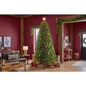 lot 48 image: Home Accents Holiday 9 ft. Pre-Lit LED Jackson Noble Fir Artificial Christmas Tree T23   Customer Returns See Pictures