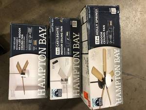 lot 40 image: Lot of Assorted Light Ceiling Fans Various Models and Conditions   Customer Returns See Pictures