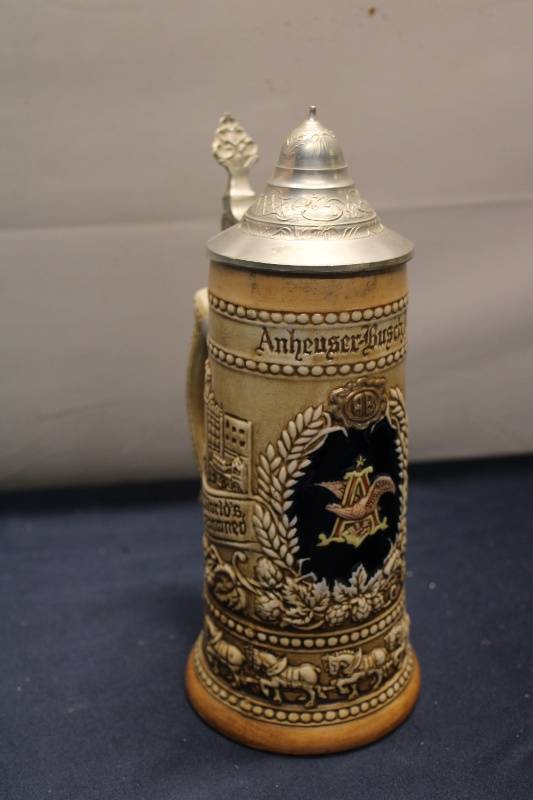 Vintage Anheuser-Busch Ceramic Beer Stein - Made in Brazil