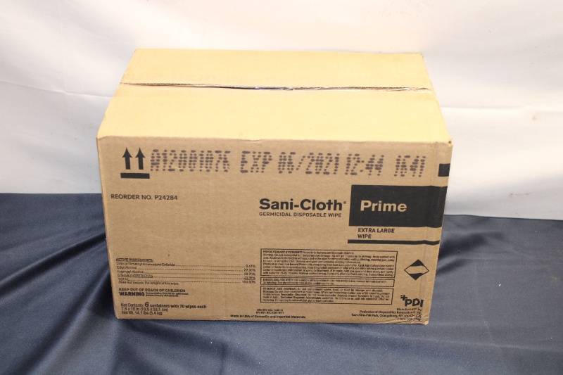Sani-Cloth Prime Germicidal Disposable Wipes - Extra Large, 6 Containers of 70 Wipes Each