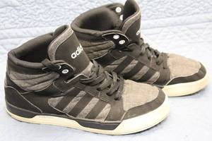 Adidas High-Top Sneakers in Black and Grey - Size 5.5