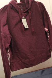 Used Womens Purple Cropped Hoodie with Tie-Dye Sleeves
