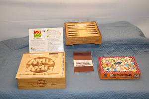 Assorted Board Games and Puzzles Including Apples to Apples and 3 Little Monkeys Puzzle