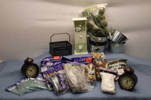 Craft and Home Decor Lot - Includes Clocks, Decor Items, and Craft Supplies
