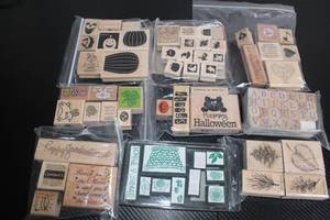 Lot of 20 Assorted Rubber Stamps for Crafting and Scrapbooking