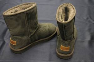 Camel Crown Gray Suede Ankle Boots - Size 8 US