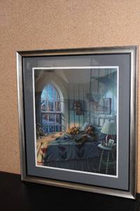Framed Art Print of Sleeping Child with Toys by Meger (2004)