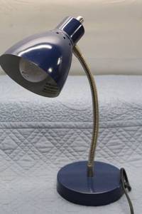 Vintage Blue Desk Lamp with Flexible Neck and Base