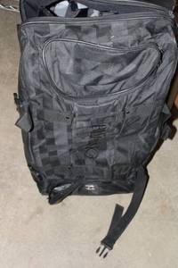Black Rolling Luggage with Multiple Compartments