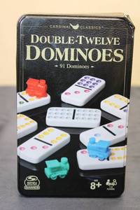 lot 7 image: Cardinal Classics Double-Twelve Dominoes Set with Accessories