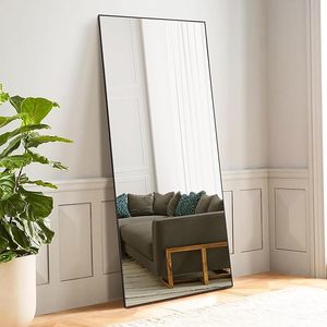 lot 52 image: 71 x 32 Aluminum Alloy Framed Mirror - Includes User Manual