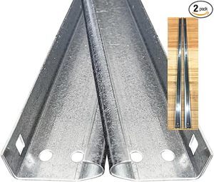 lot 68 image: Garage Door Vertical Track Set of Right & Left for Garage Doors 7ft High, Sturdy Galvanized Steel, 76, Fits 2-Inch Rollers