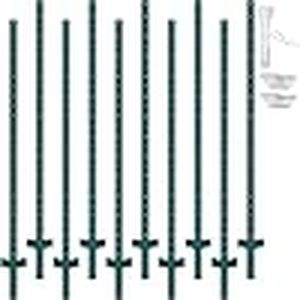 lot 157 image: VEVOR 7 Feet Fence Post, 10 Pack U-Channel Metal Fence Posts