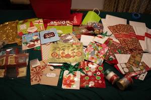 lot 13 image: Assorted Christmas Wrapping Supplies and Decor Collection