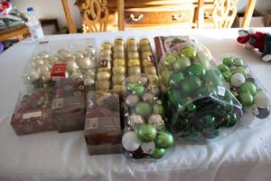 lot 147 image: Collection of 50 Shatterproof Christmas Ornaments and Decorative Items