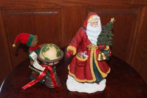 lot 42 image: Artist Choice Santa and Elf with Globe - Limited Edition