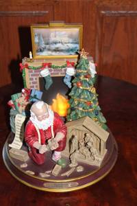 lot 45 image: Thomas Kinkade Christmas Figurine - The True Meaning of Christmas