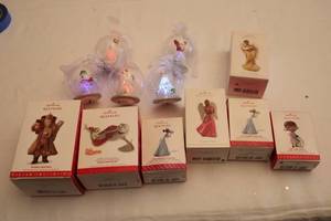 lot 89 image: Lot of 10 Hallmark Keepsake Ornaments Including Animated Snow Globes