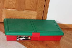 lot 135 image: 34-Inch Holiday Wrap Storage Box with Tray - LatchCase