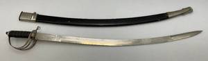 lot 5 image: Vintage Ornate Calvary Sword Saber Made In India With Scabbard Roughly 34 12