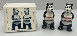 lot 22 image: 1997 HAMMS Bear Salt & Pepper Shakers Limited Edition 1 Of 1000 Sets (NIB)