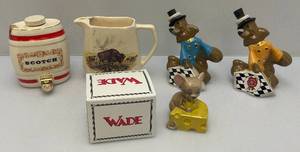 lot 27 image: Misc. Vintage WADE Collectibles Including Jim Beam & More