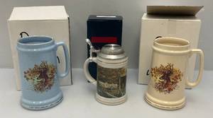 lot 31 image: Misc. Collectible Beer Steins (NIB)